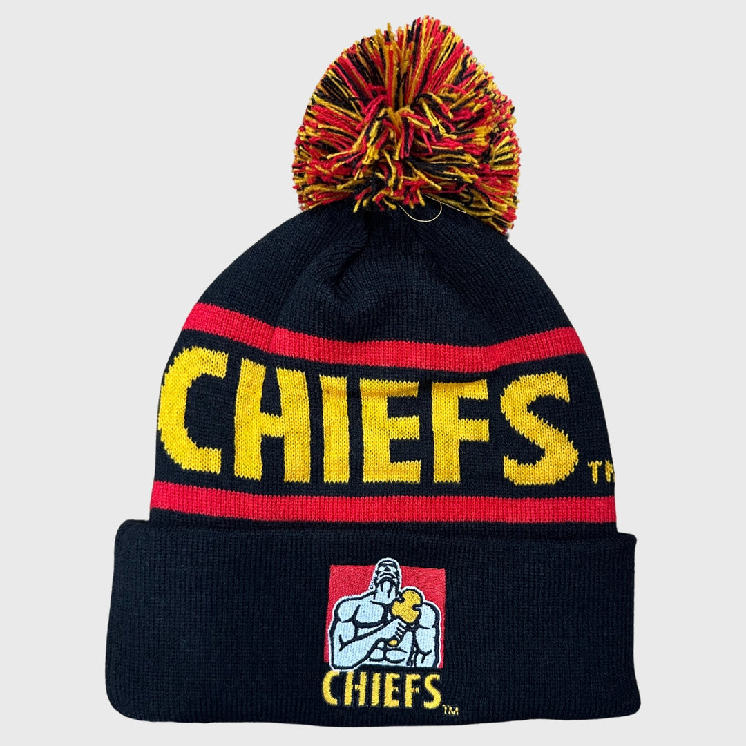 Classic Chiefs Super Rugby Bobble Beanie Hat - Rugbystuff.com