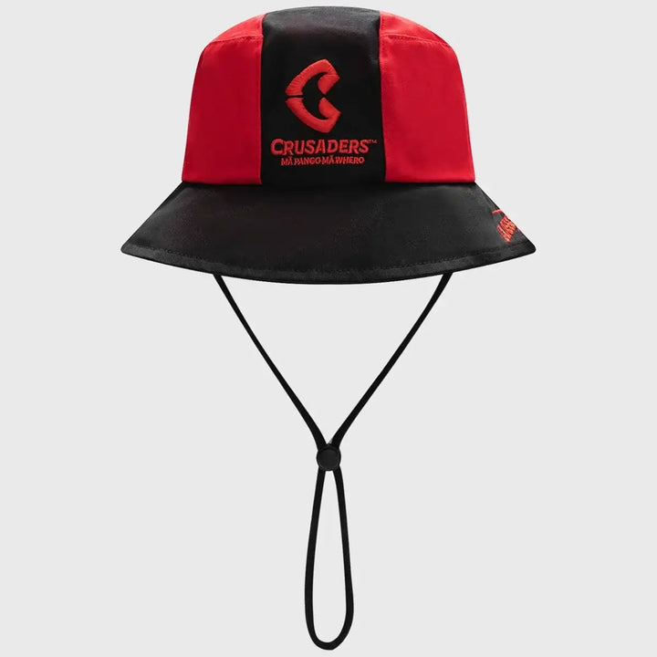 Crusaders Rugby Cap Classic Crusaders Super Rugby Bucket Hat Black/Red 2025 – Rugbystuff.com