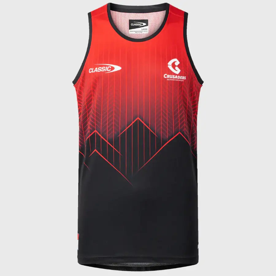 Classic Crusaders Super Rugby Training Singlet Black/Red 2026 ...