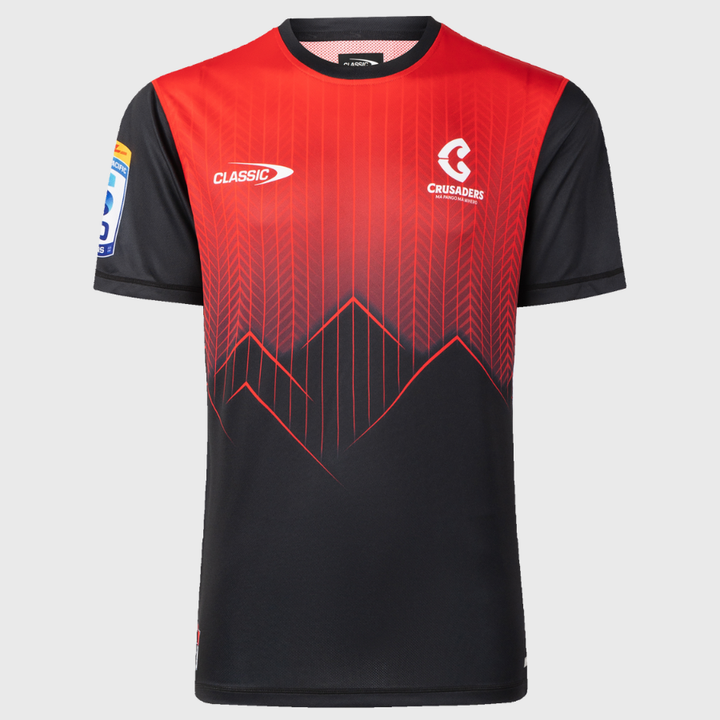 Classic Crusaders Super Rugby Training Tee Black/Red 2026