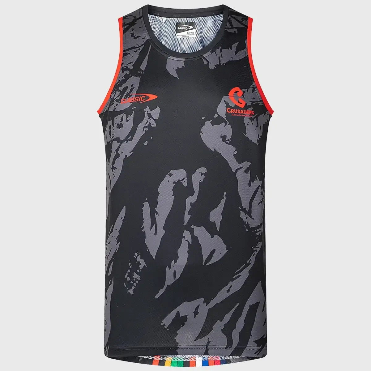 Classic Crusaders Super Rugby Training Singlet Black 2025 – Rugbystuff.com