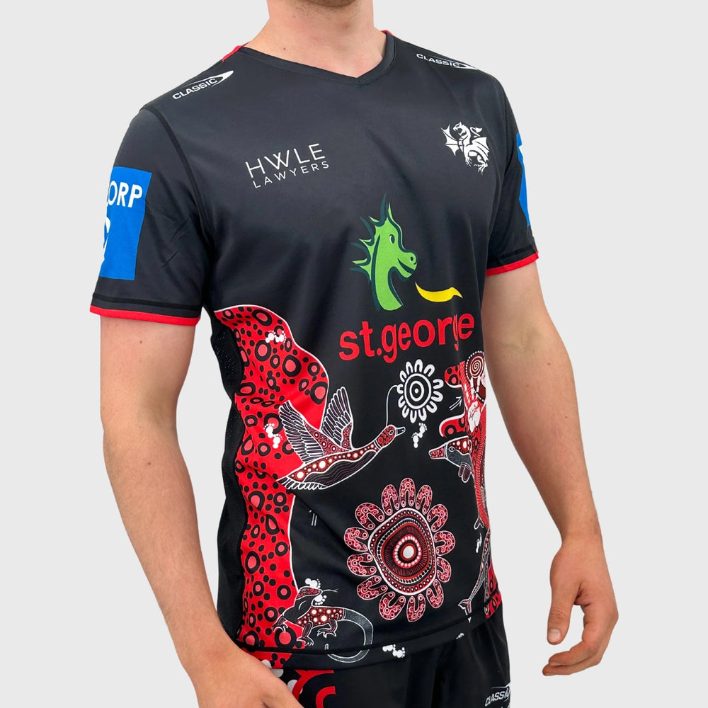 Classic Dragons Men's NRL Indigenous Training Tee - Rugbystuff.com