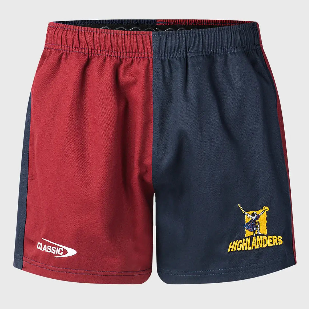 Classic Highlanders Super Rugby Cotton Drill Shorts 2026 - Rugbystuff.com