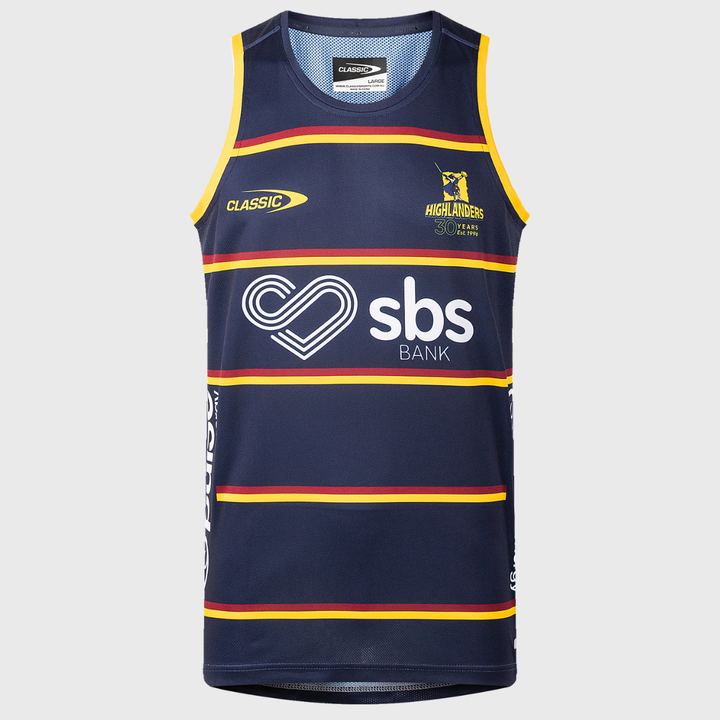 Classic Highlanders Super Rugby Training Singlet Navy 2026