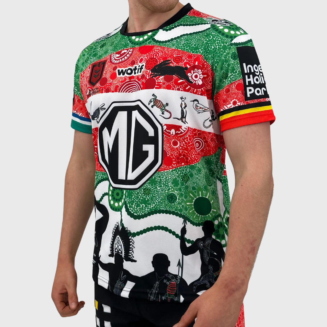 Classic Rabbitohs Kid's NRL Indigenous Rugby Jersey - Rugbystuff.com