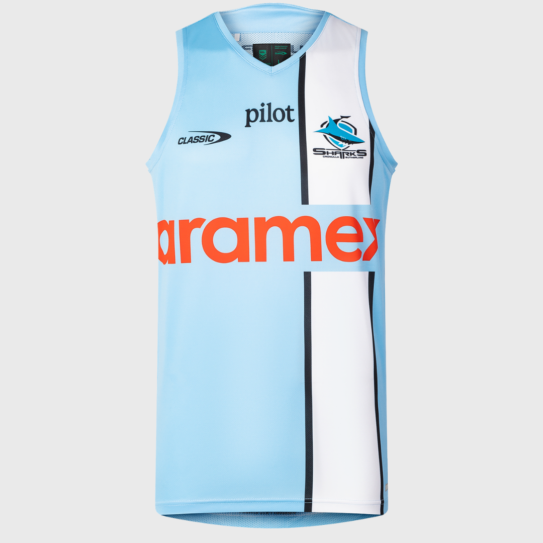 Classic Cronulla-Sutherland Sharks NRL Training Singlet 2026 - Rugbystuff.com