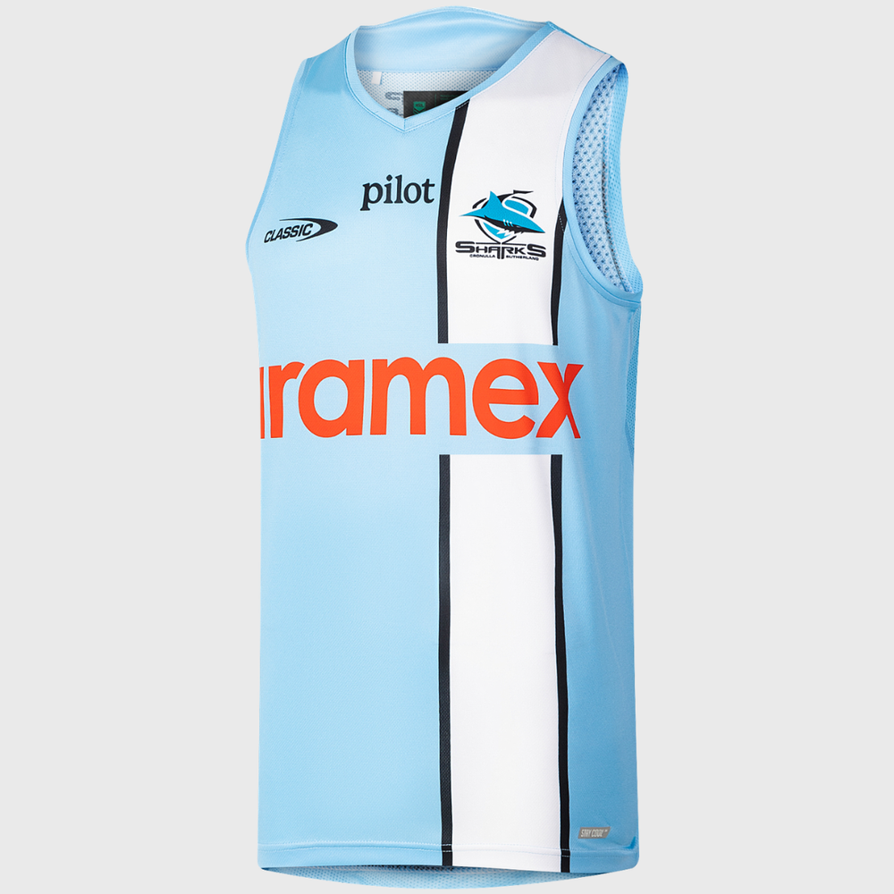 Classic Cronulla-Sutherland Sharks NRL Training Singlet 2026 - Rugbystuff.com