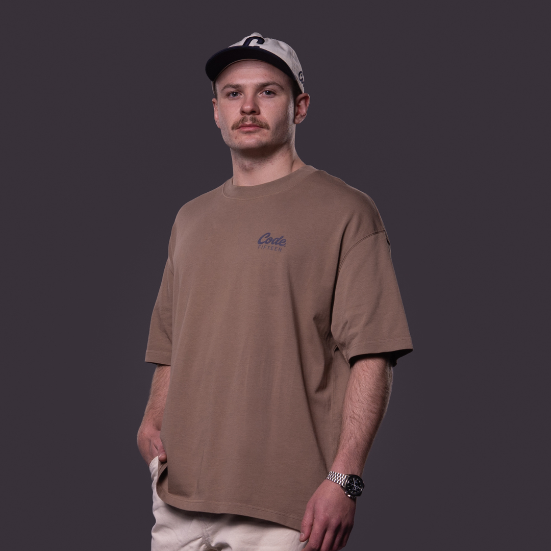 Code Fifteen Oversized Vintage Jerseys Tee Brown
