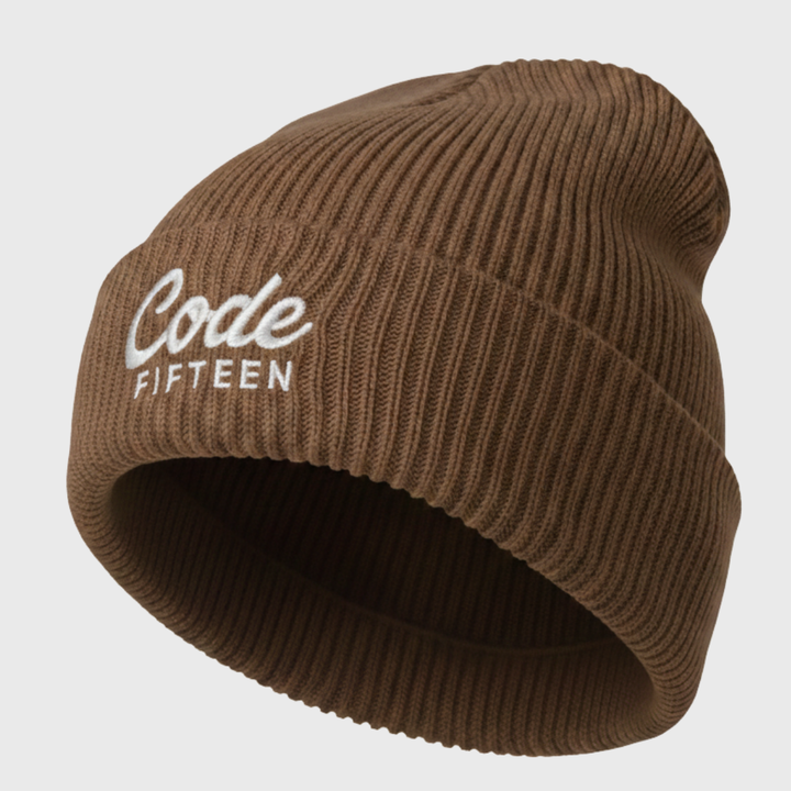 Code Fifteen Logo Fisherman Beanie Brown