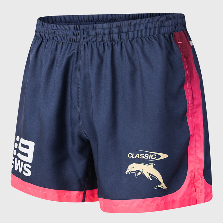 Classic Dolphins NRL Gym Shorts 2026 - Rugbystuff.com