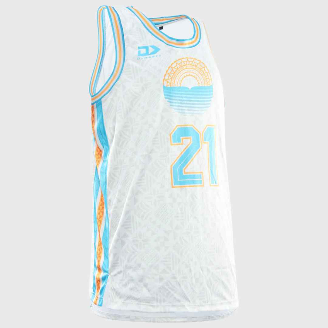 Dynasty Moana Pasifika Basketball Singlet Beige