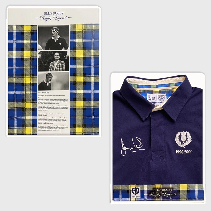 Ellis Rugby Doddie Weir Tartan Polo Shirt - Rugbystuff.com