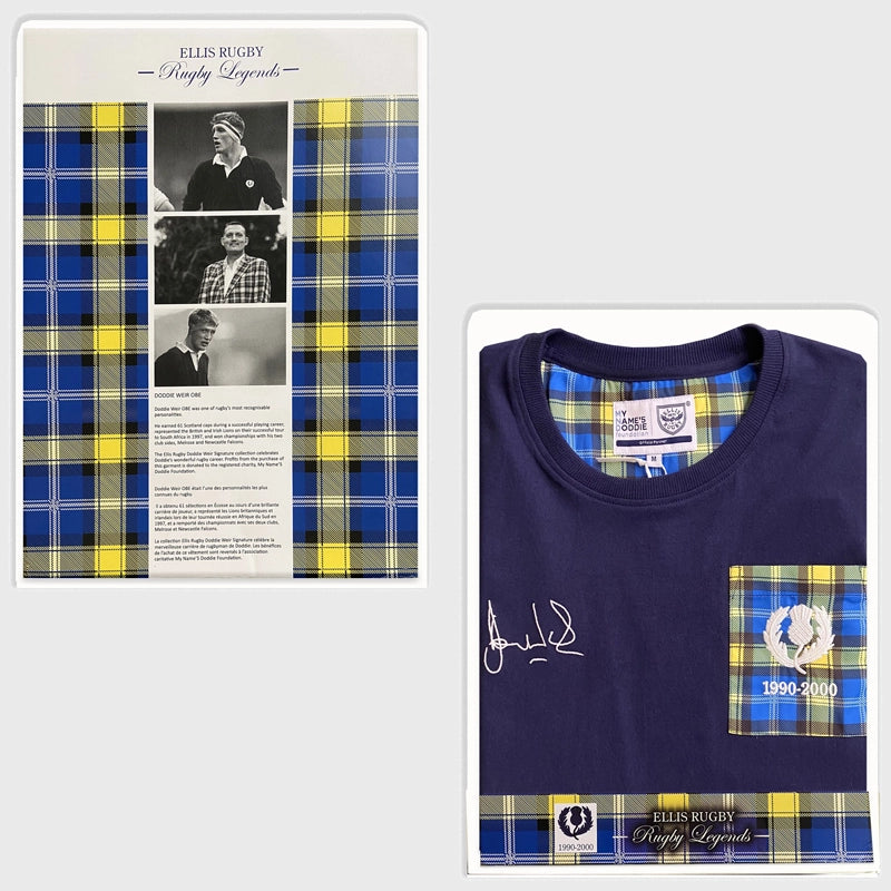 Ellis Rugby Doddie Weir Tartan Cotton Tee - Rugbystuff.com