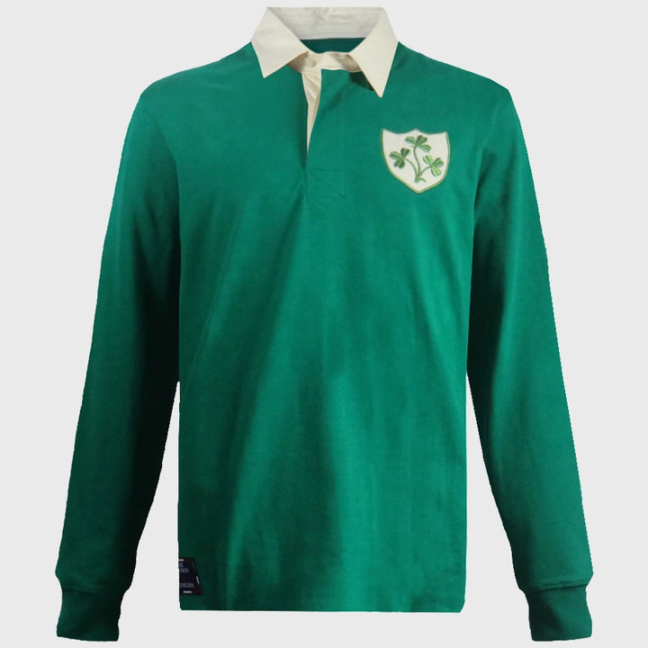 Ellis Rugby Ireland 1948 Grand Slam Vintage Long Sleeve Rugby Jersey - Rugbystuff.com