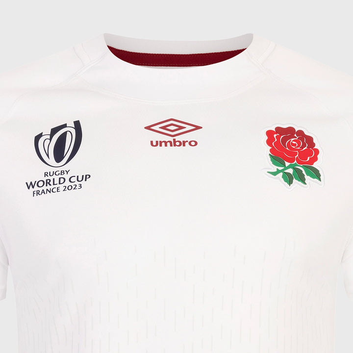 Umbro England Rugby World Cup 2023 Kid's Home Replica Shirt - Rugbystuff.com