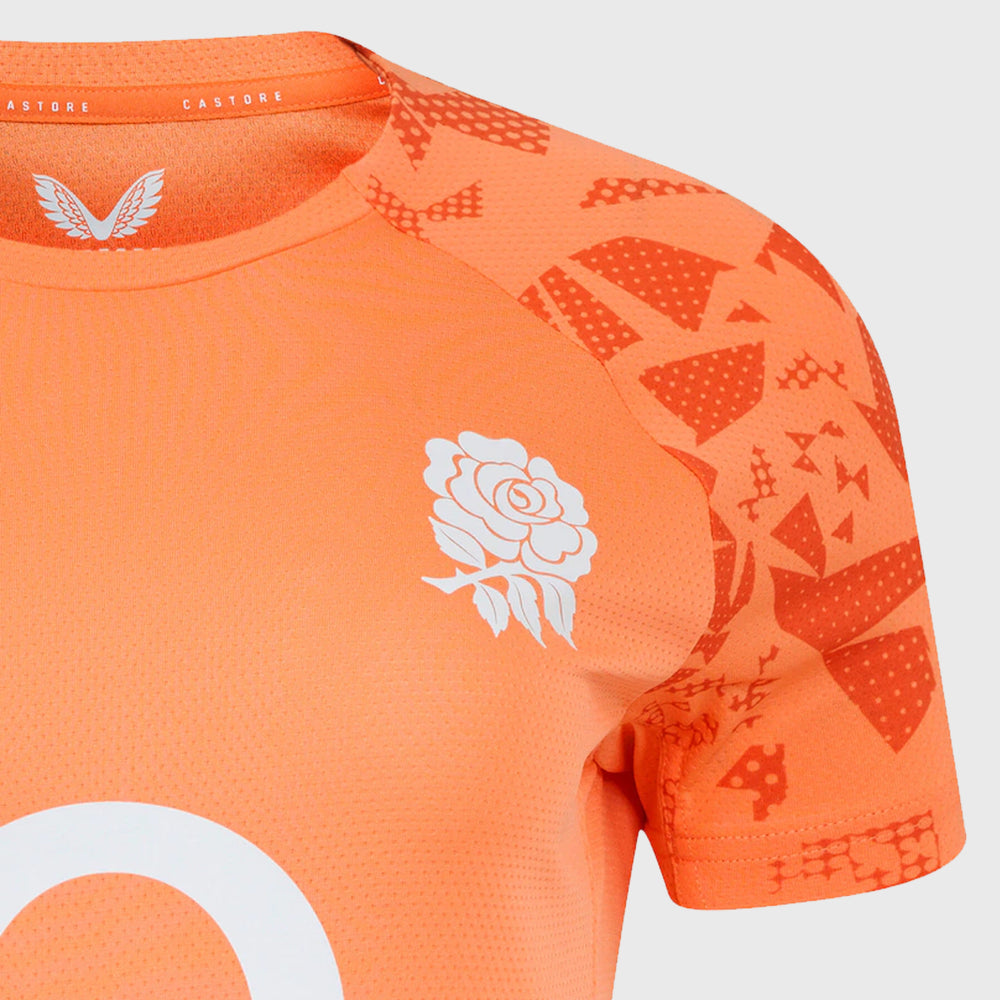 Castore England Rugby Men's Performance Tee Melon - Rugbystuff.com