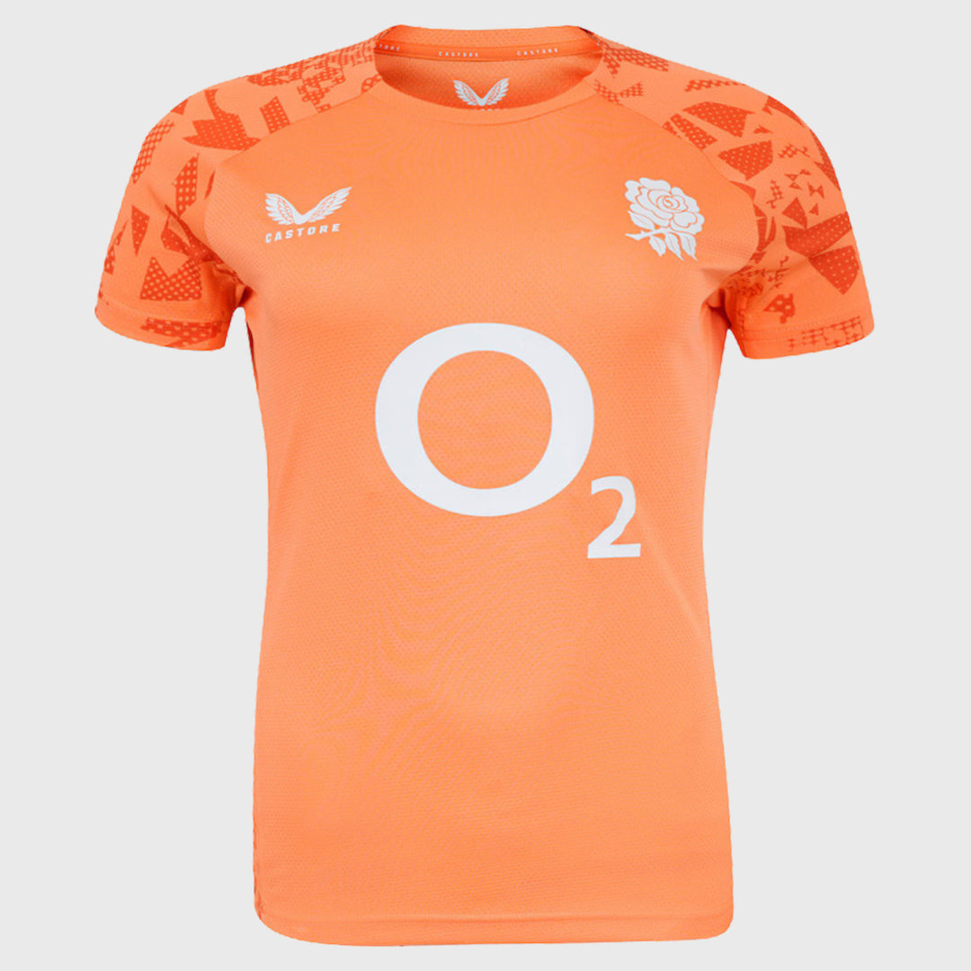 Castore England Rugby Men's Performance Tee Melon - Rugbystuff.com