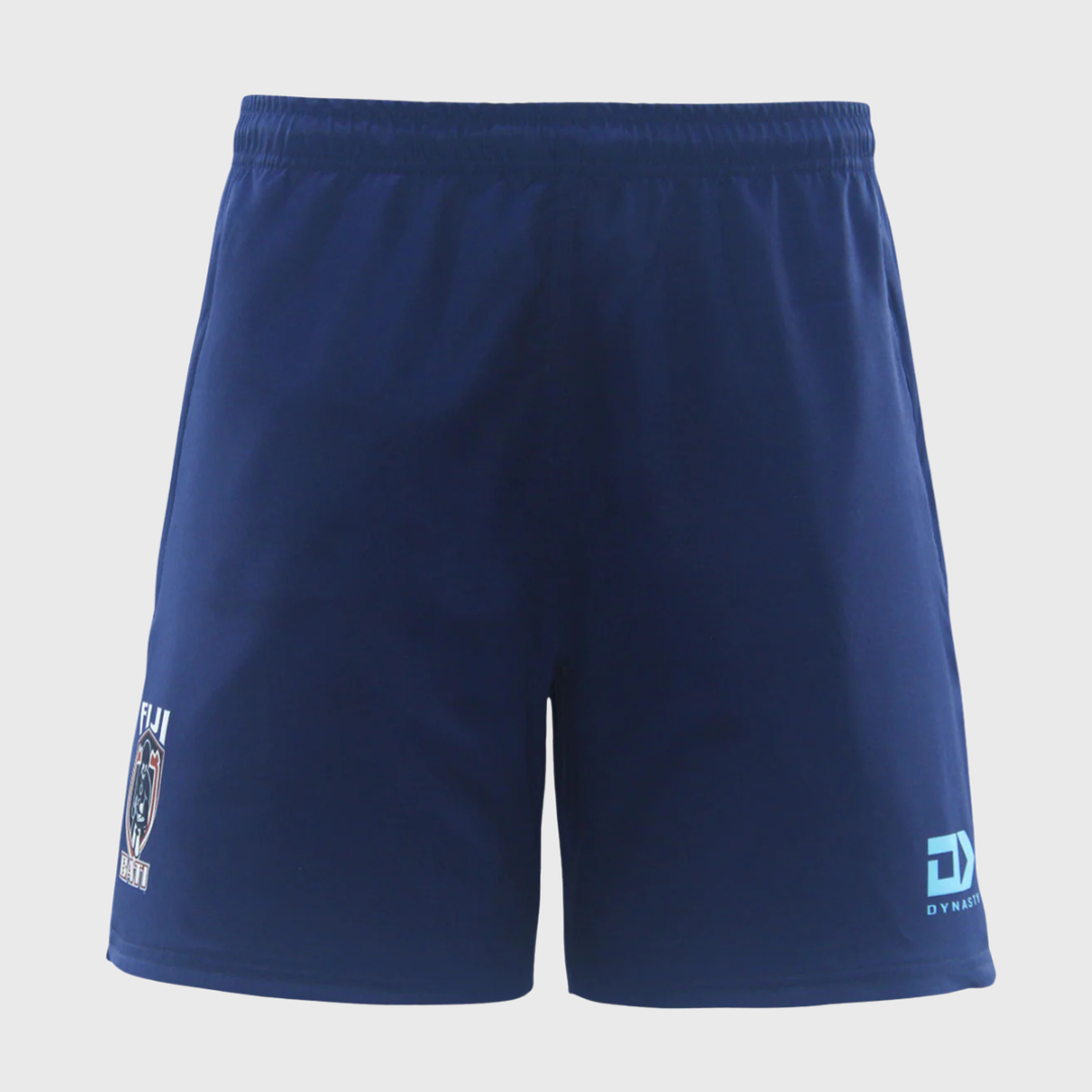 Dynasty Fiji Bati Training Gym Shorts Navy - Rugbystuff.com