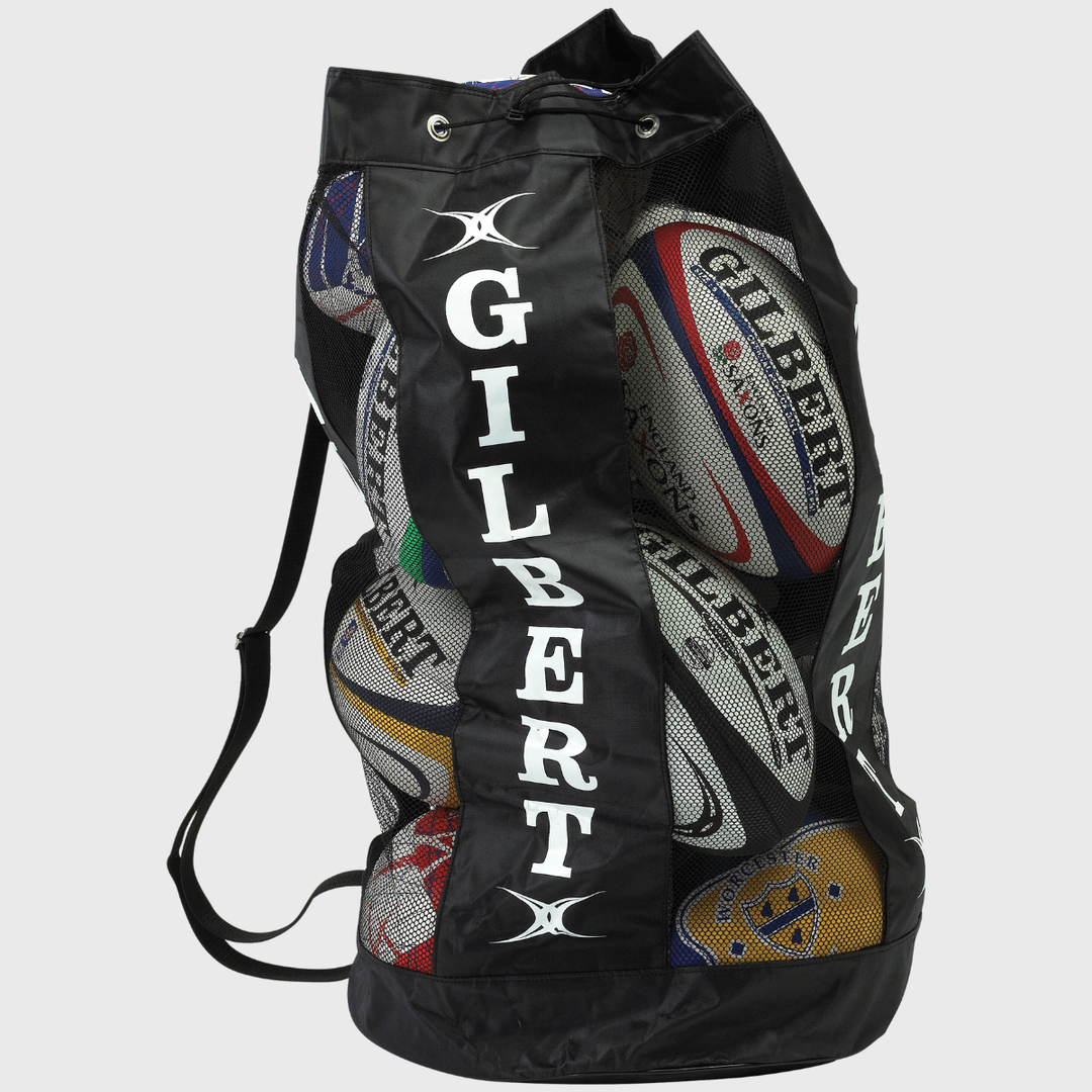 Gilbert Breathable Rugby Ball Bag Black