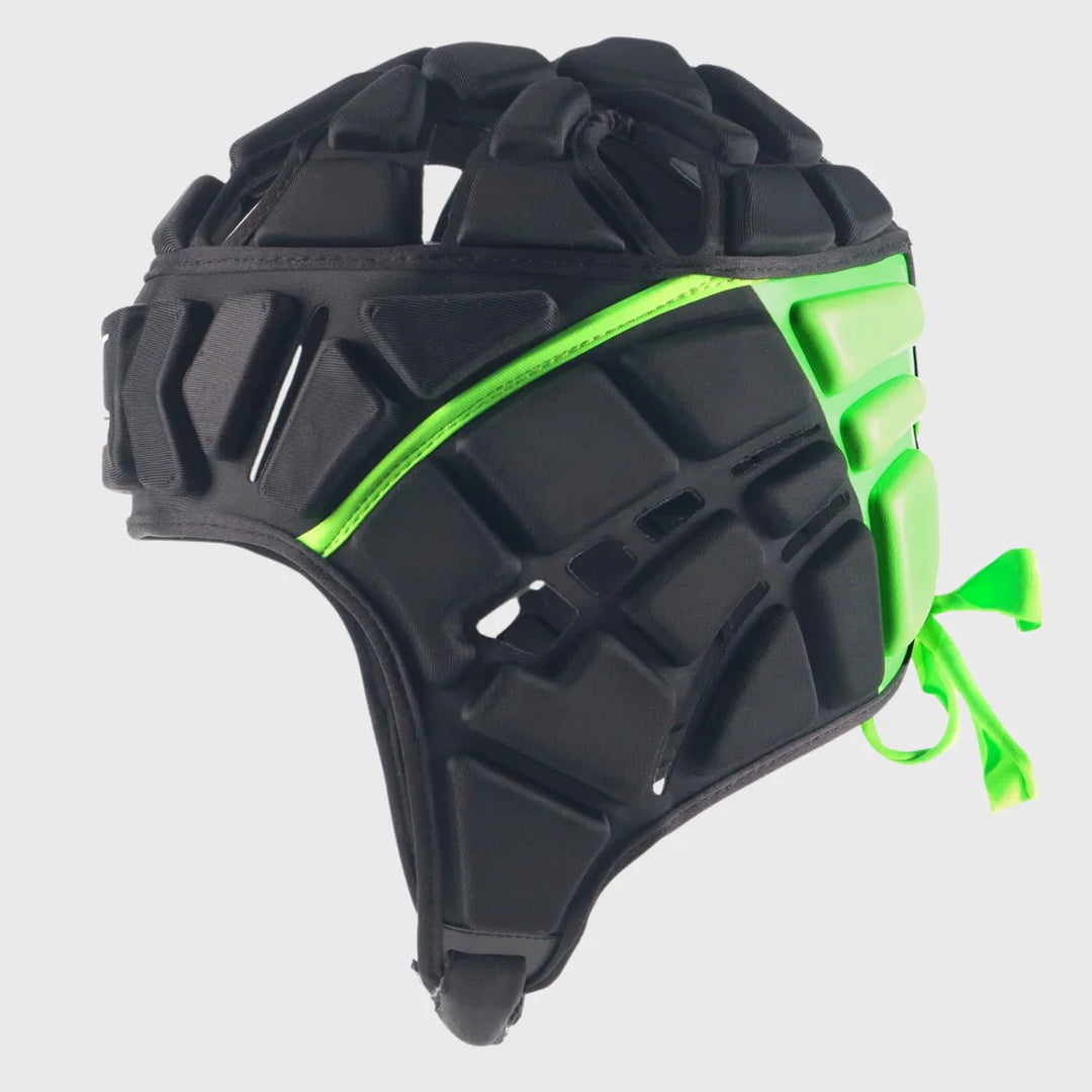 Gilbert Fusion 3-32 Rugby Headguard Black - Rugbystuff.com