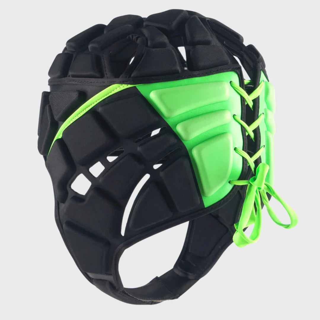 Gilbert Fusion 3-32 Rugby Headguard Black - Rugbystuff.com