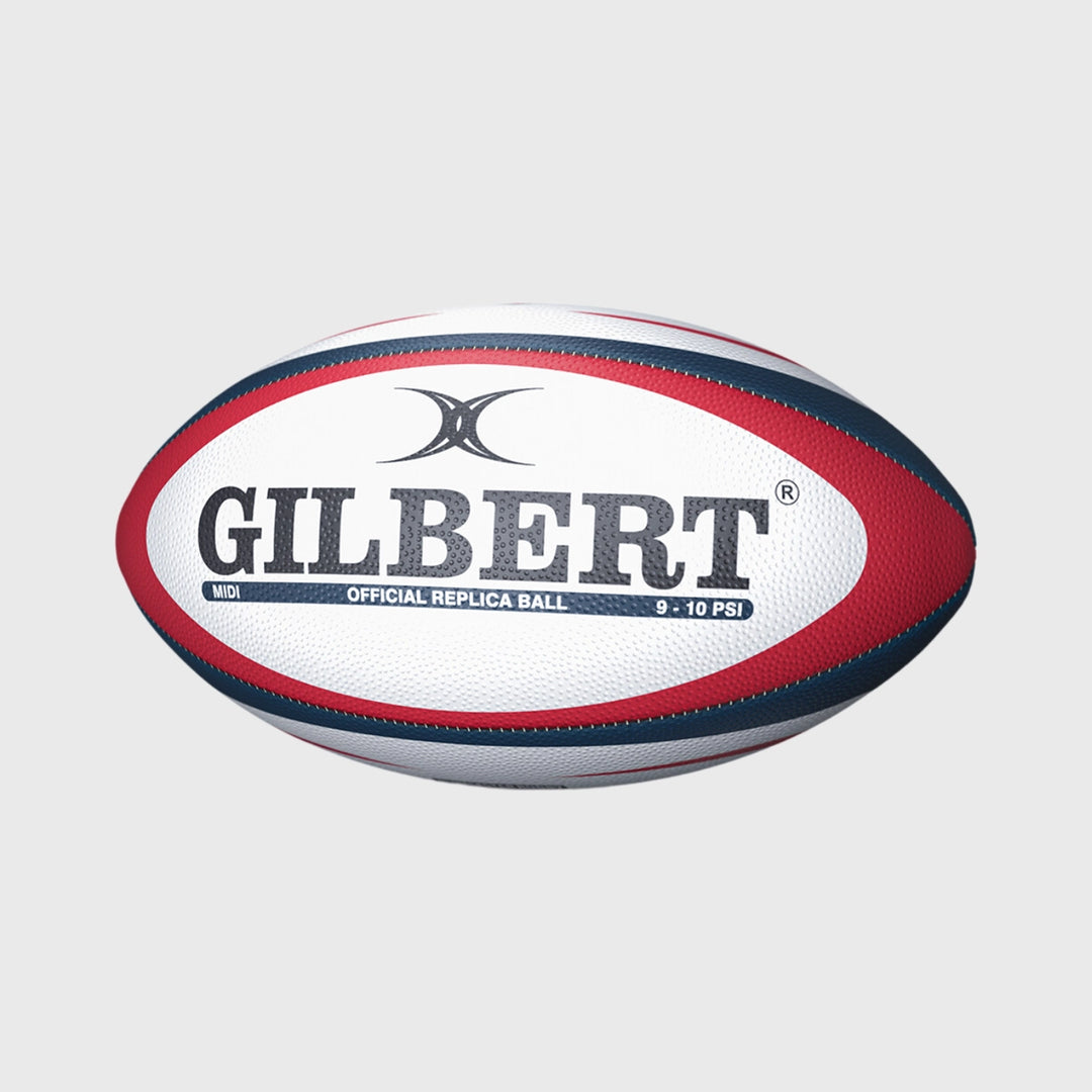 Gilbert Gloucester Replica Midi Rugby Ball - Rugbystuff.com