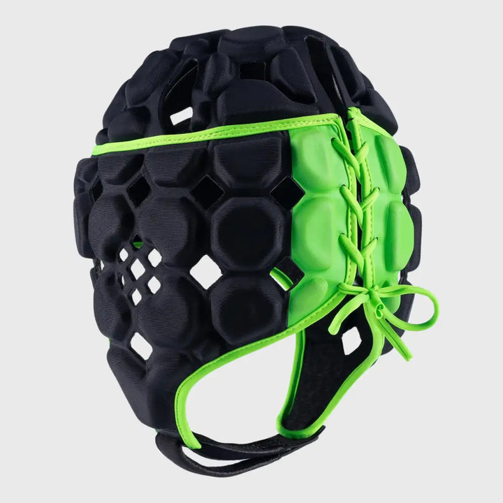 Gilbert Octane Junior Headguard Black/Green - Rugbystuff.com