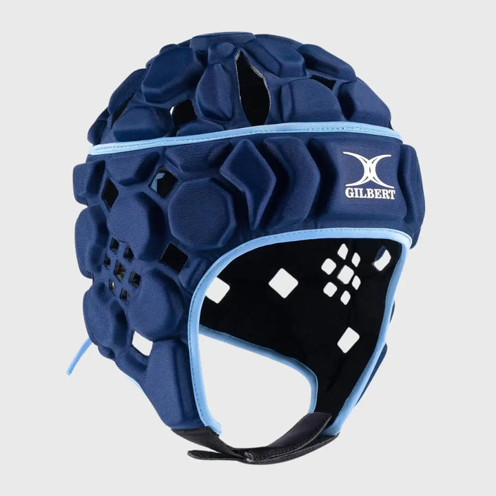 Gilbert Octane Junior Headguard Navy/Sky - Rugbystuff.com