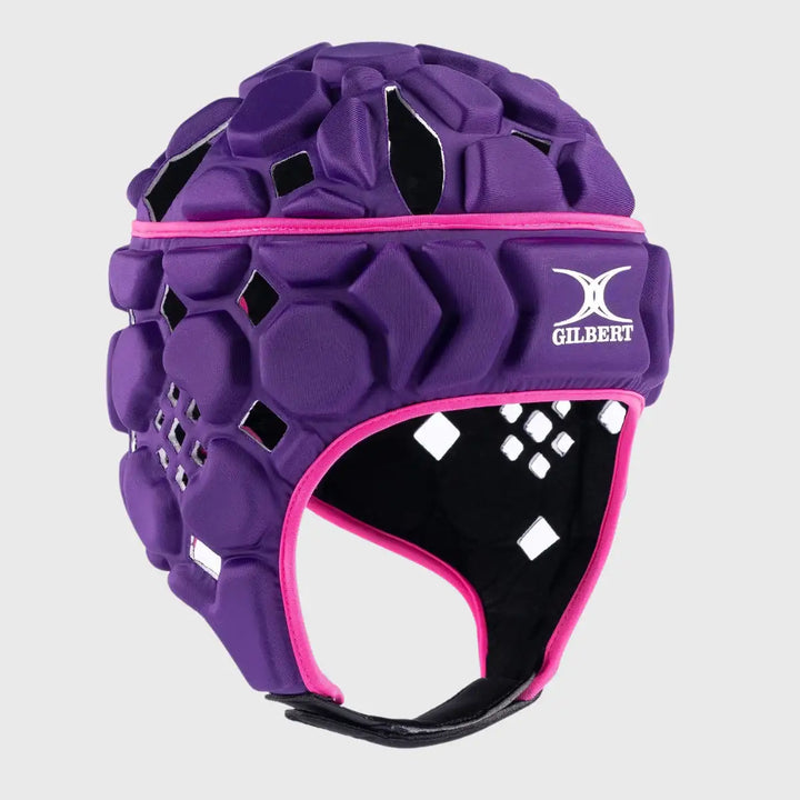 Gilbert Octane Junior Headguard Purple/Pink - Rugbystuff.com