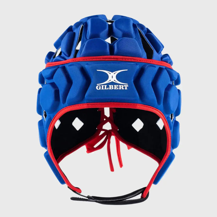 Gilbert Octane Junior Headguard Royal/Red - Rugbystuff.com