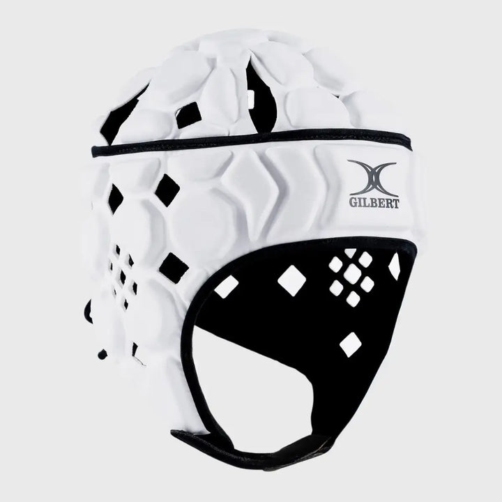 Gilbert Octane Junior Headguard White/Black - Rugbystuff.com