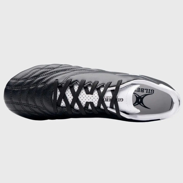 Gilbert Sidestep Icon 8 Stud Rugby Boots Black/White - Rugbystuff.com