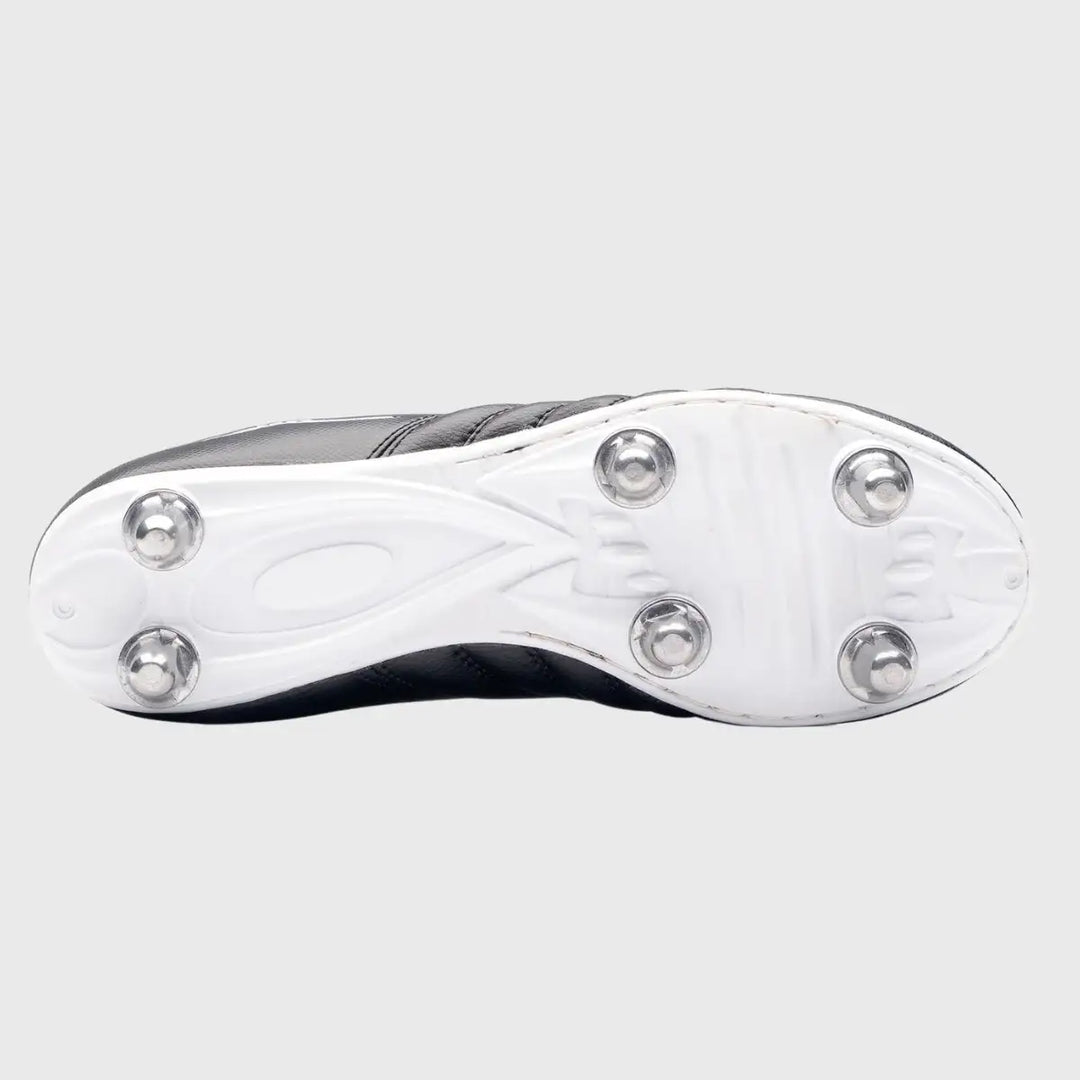 Gilbert Sidestep Icon Junior 6 Stud Rugby Boots Black/White - Rugbystuff.com