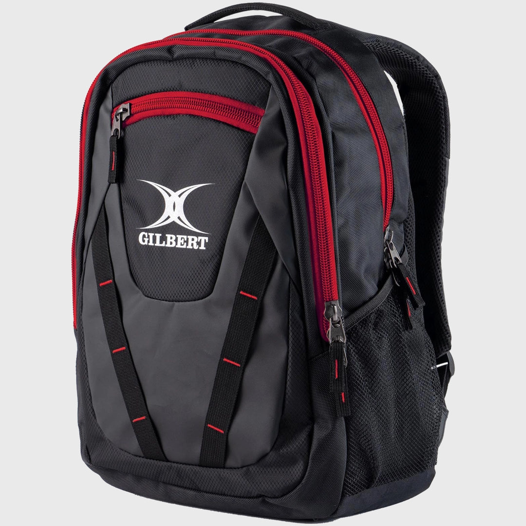 Gilbert Club V4 Rugby Rucksack Black/Red - Rugbystuff.com