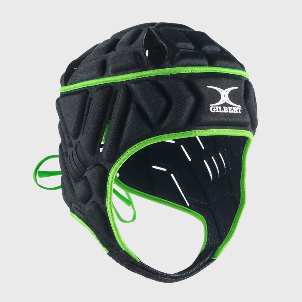 Gilbert Vapour 5-25 Rugby Headguard Black/Green - Rugbystuff.com
