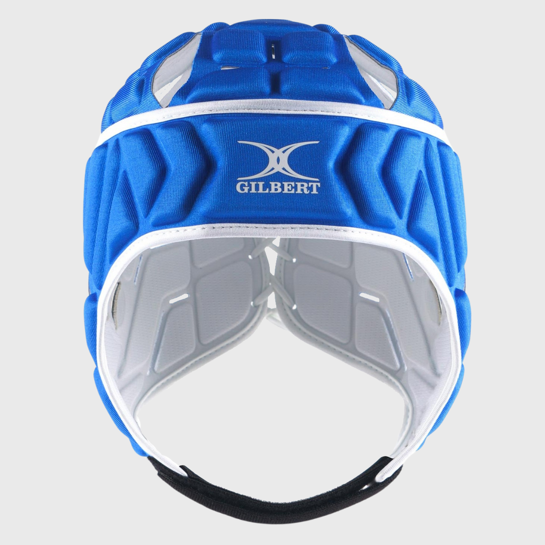 Gilbert Vapour 5-25 Rugby Headguard Royal/White - Rugbystuff.com