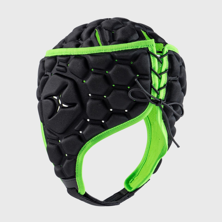 Gilbert XP 250 Rugby Headguard Black/Green - Rugbystuff.com