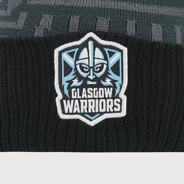 Macron Glasgow Warriors Bobble Beanie Hat 2023/24 - Rugbystuff.com