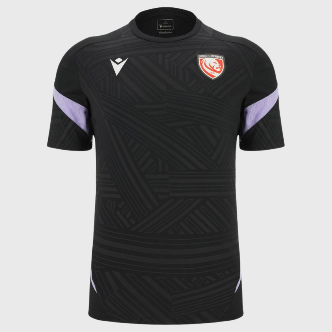 Macron Gloucester Rugby Poly Tee 2025/26 - Rugbystuff.com