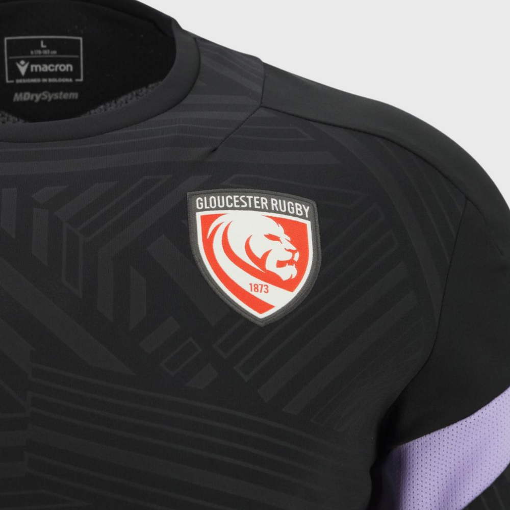 Macron Gloucester Rugby Poly Tee 2025/26 - Rugbystuff.com