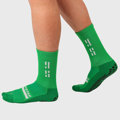 Grip Star Crew Rugby Grip Socks Green