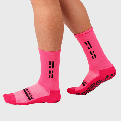 Grip Star Crew Rugby Grip Socks Pink