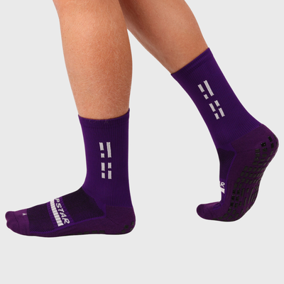 Grip Star Crew Rugby Grip Socks Purple