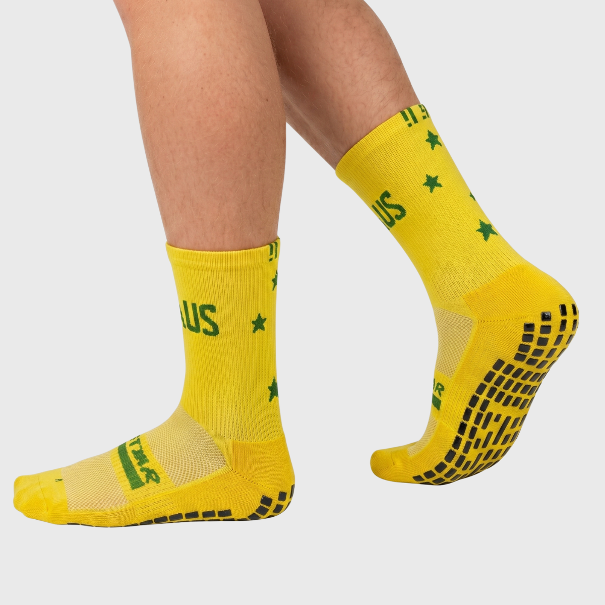 Grip Star Australia Crew Rugby Grip Socks Yellow - Rugbystuff.com