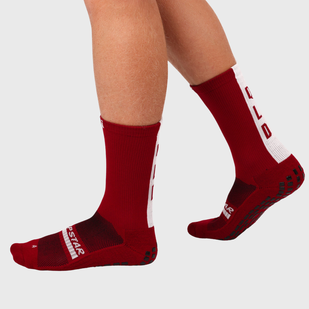 Grip Star Queensland Crew Rugby Grip Socks - Rugbystuff.com