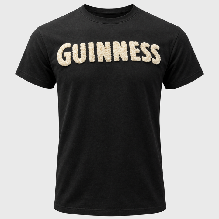 Guinness Chenille Logo Tee Black/Cream