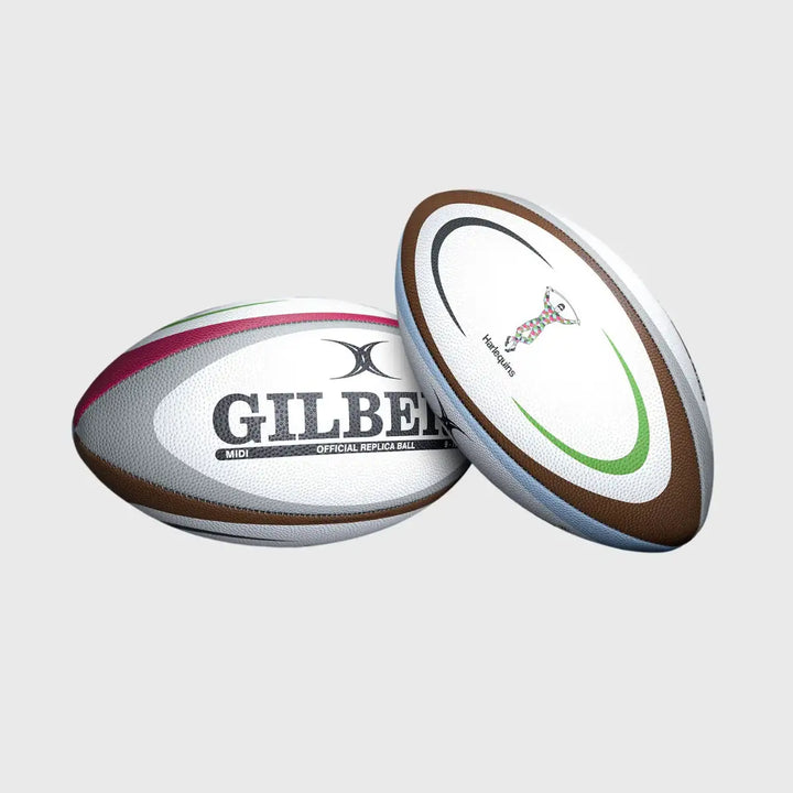 Gilbert Harlequins Replica Midi Rugby Ball - Rugbystuff.com