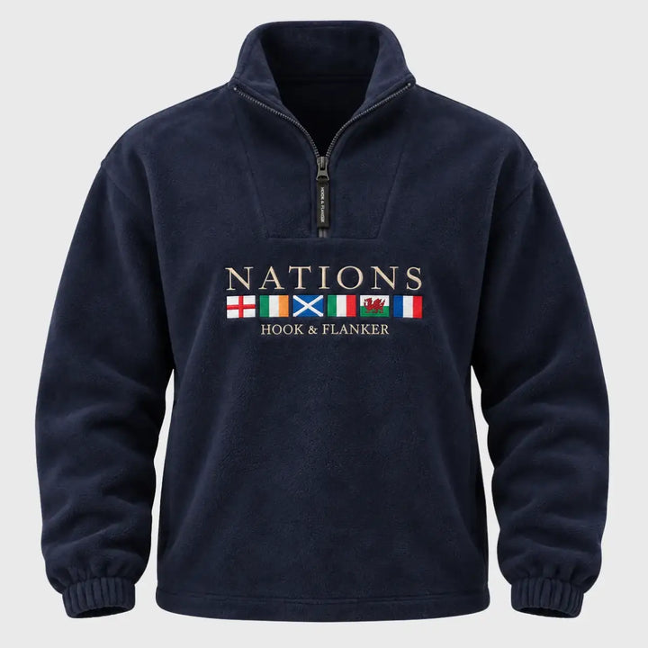 HookFlankerSixNationsFleeceNavy - Rugbystuff.com