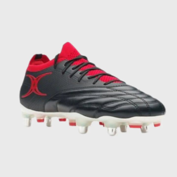 Gilbert Icon Players 6 Stud Rugby Boots Black - Rugbystuff.com