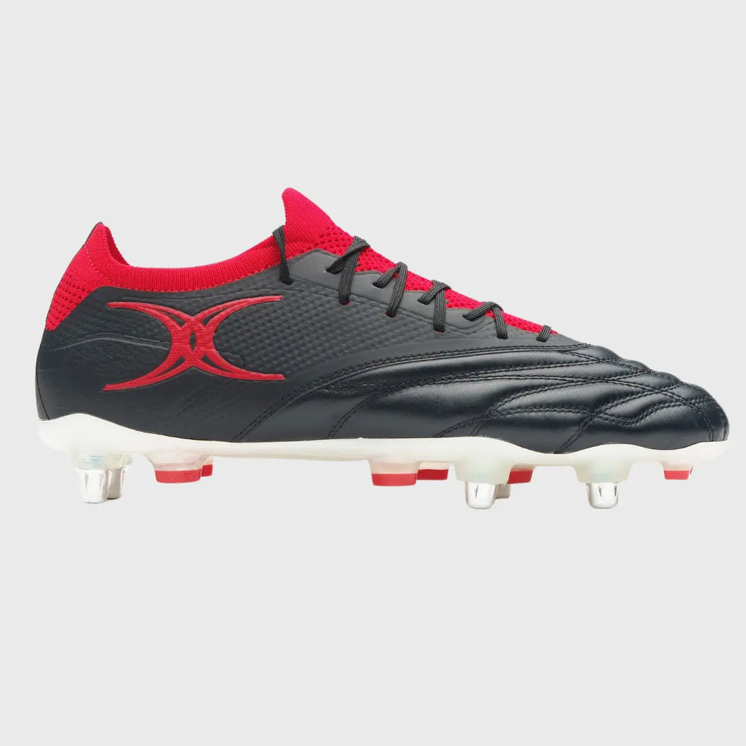 Gilbert Icon Players 6 Stud Rugby Boots Black - Rugbystuff.com